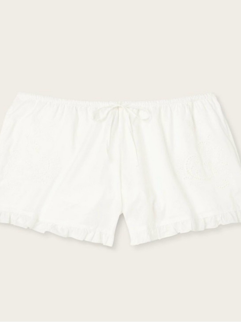 NWT Women's Mid-Rise Woven Drawstring
Shorts - Parke x Target Cream M